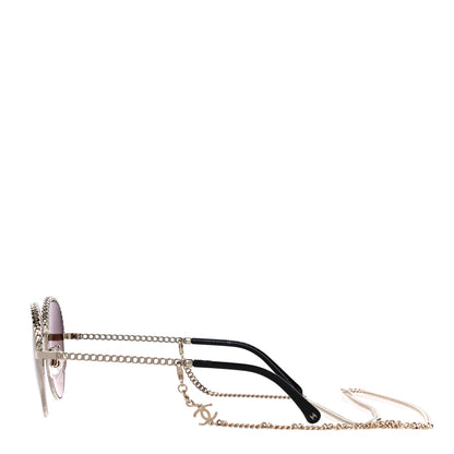 Chanel Chain Pantos Sunglasses 4242 Gold Brown 3 of 8