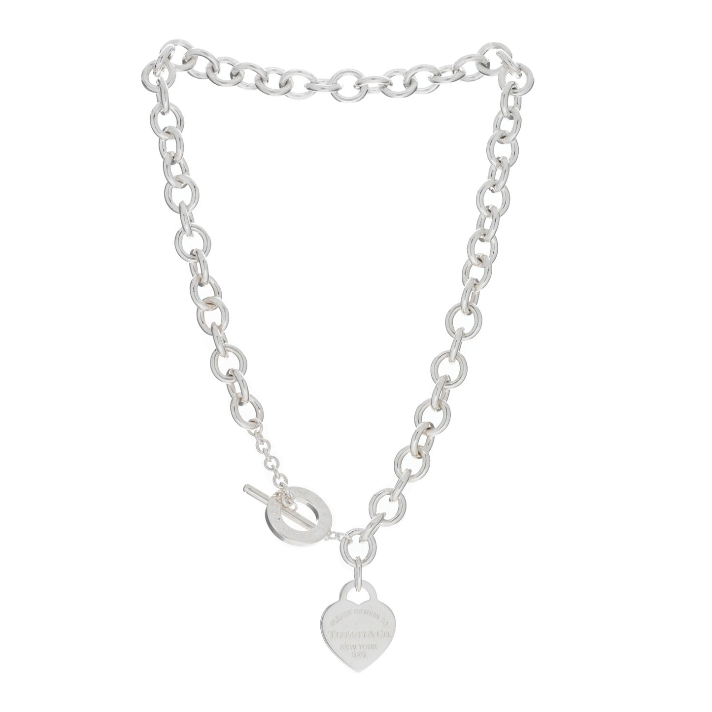 Sterling Silver Return to Tiffany Heart Tag Toggle Necklace