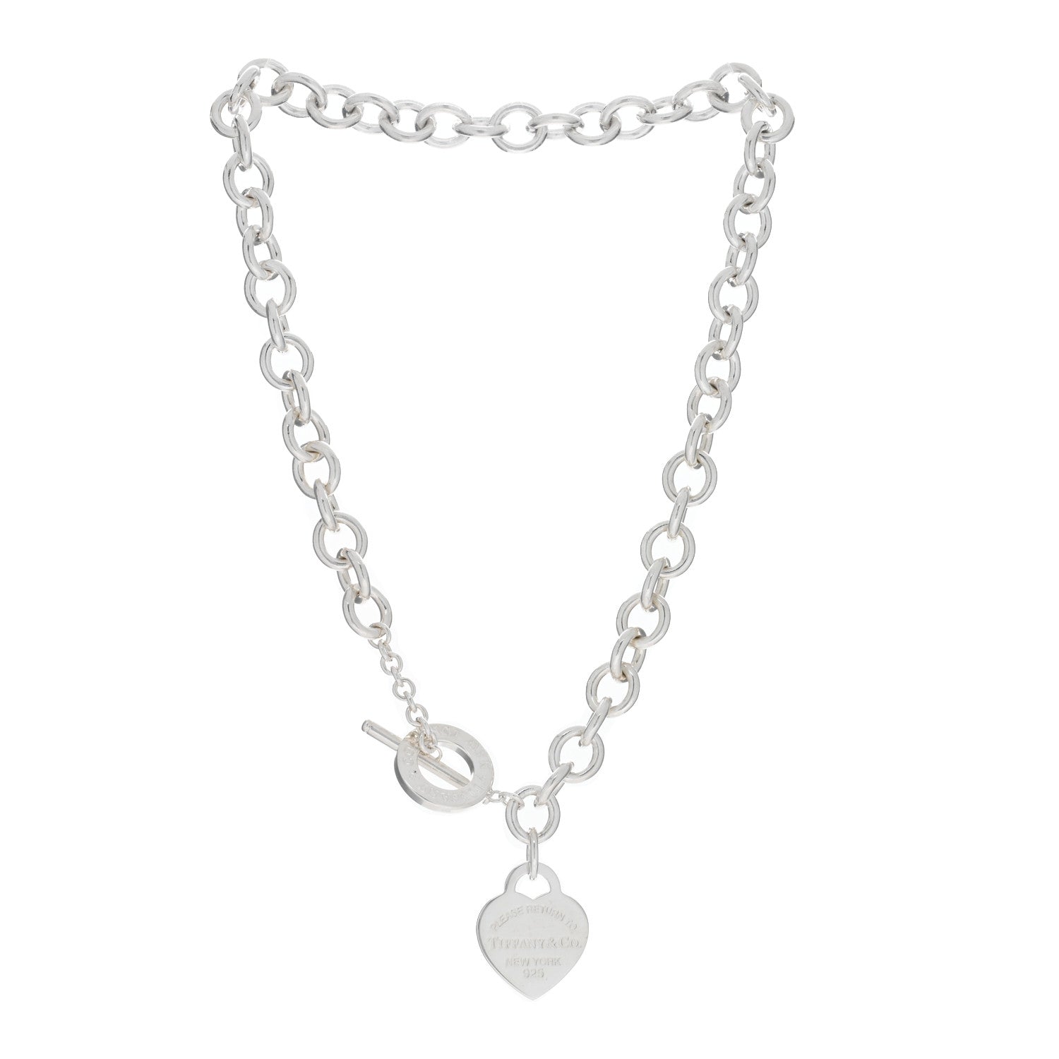 Tiffany Sterling Silver Return to Tiffany Heart Tag Toggle Necklace 2 of 4