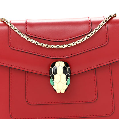Bulgari Calfskin Serpenti Forever Crossbody Bag Red 8 of 10