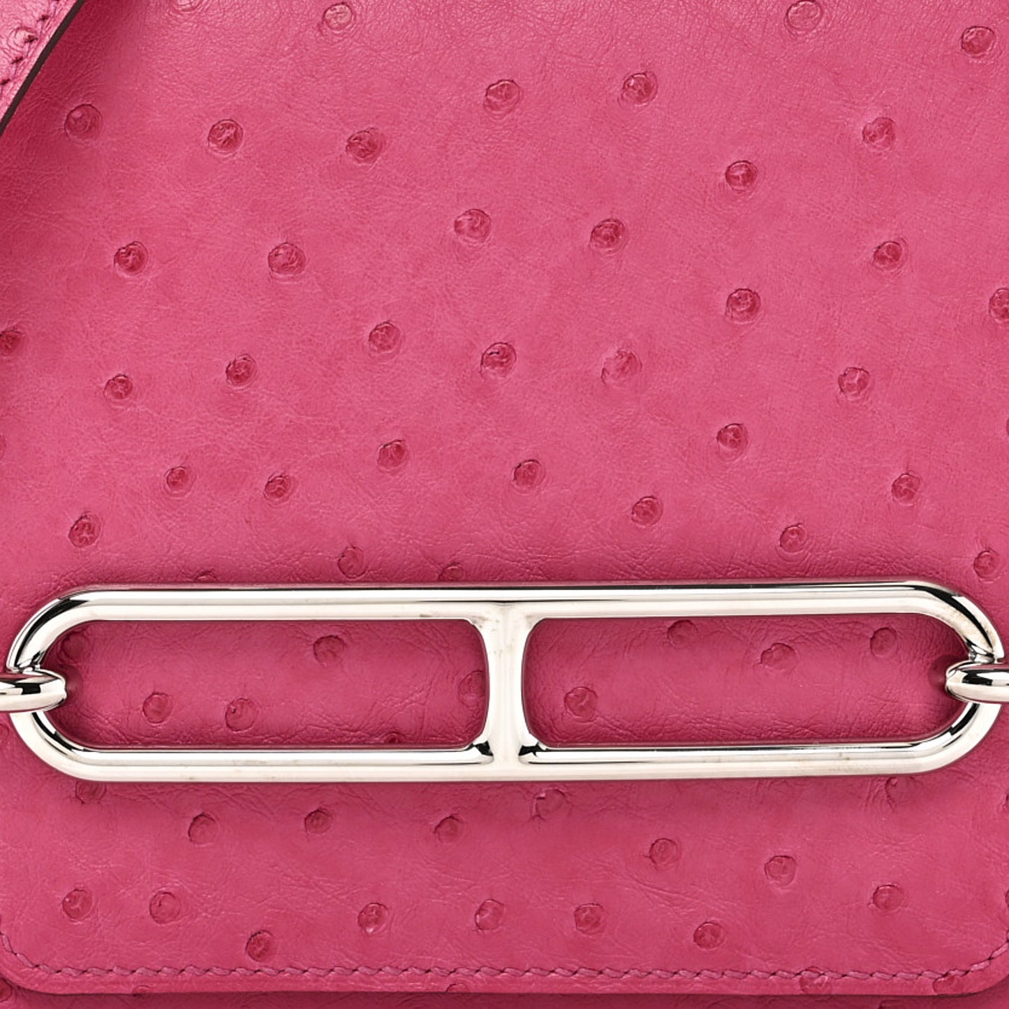 Ostrich Mini Sac Roulis Rose Tyrien