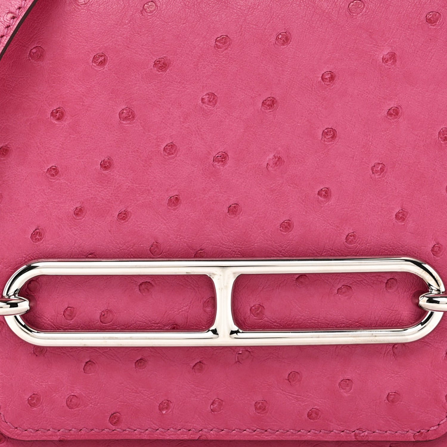 Hermes Ostrich Mini Sac Roulis Rose Tyrien 8 of 11