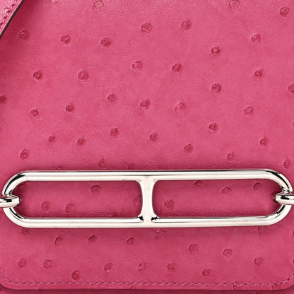 Hermes Ostrich Mini Sac Roulis Rose Tyrien 8 of 11