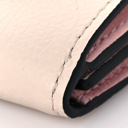 Louis Vuitton Calfskin Lockmini Wallet Black Cream Pink 7 of 7
