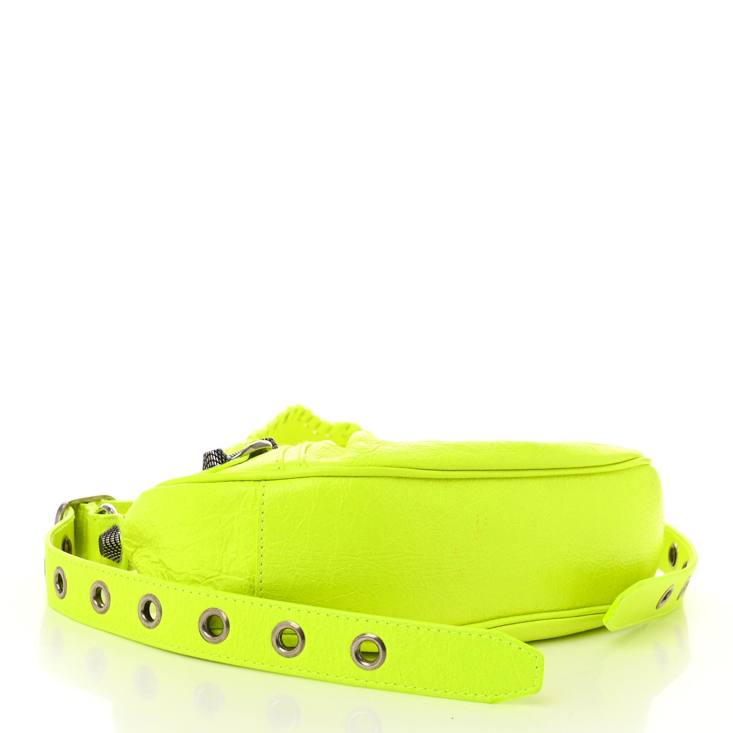 Balenciaga Agneau Arena Le Cagole Shoulder Bag XS Fluo Yellow 5 of 12