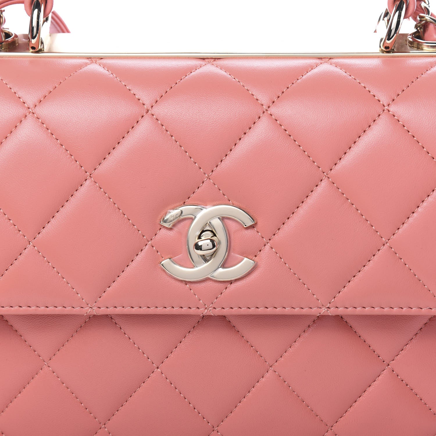 Chanel Lambskin Quilted Small Trendy CC Flap Dual Handle Bag Coral 7 of 11