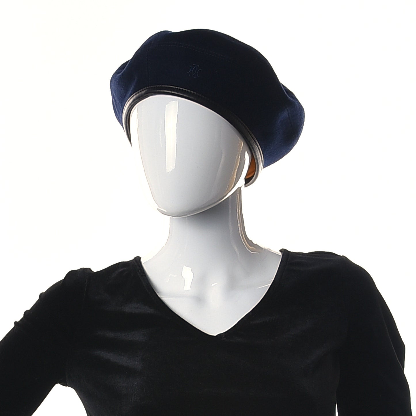 Cashmere Lambskin Saint-Honore Beret 59 Navy