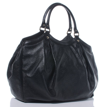 Gucci Guccissima Large Sukey Tote Black 3 of 7