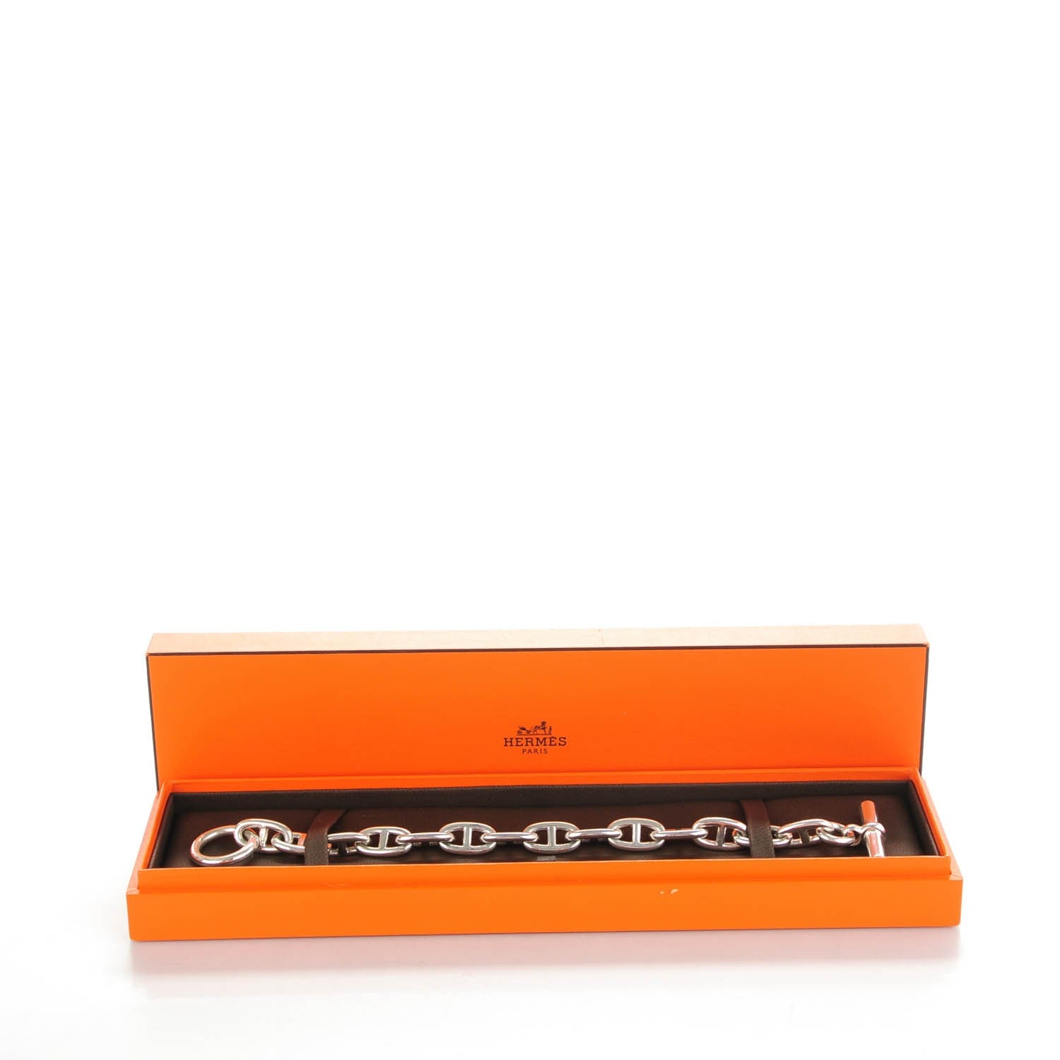 Hermes Sterling Silver GM Chaine d'Ancre Bracelet 14 6 of 6