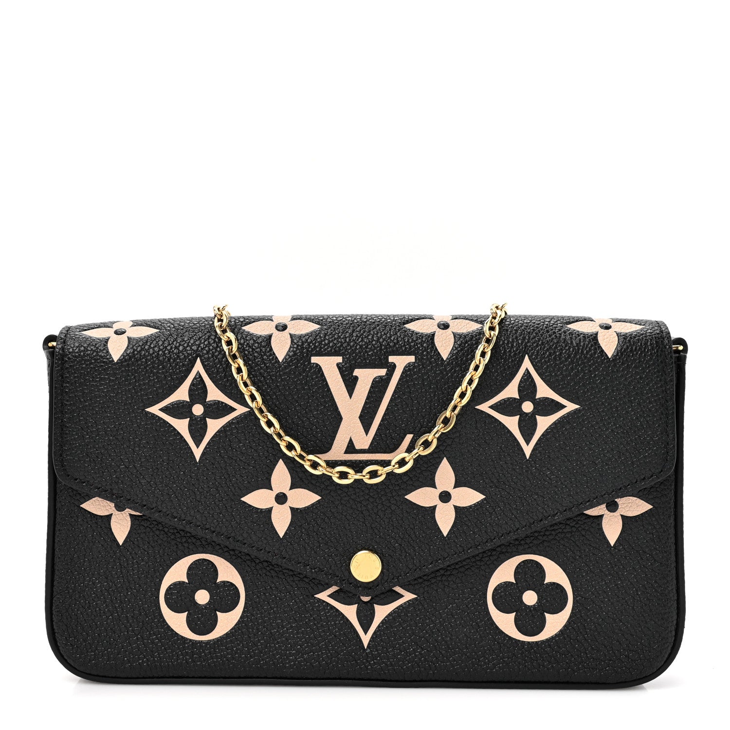 Louis Vuitton Empreinte Monogram Giant Felicie Pochette Black Beige 1 of 12
