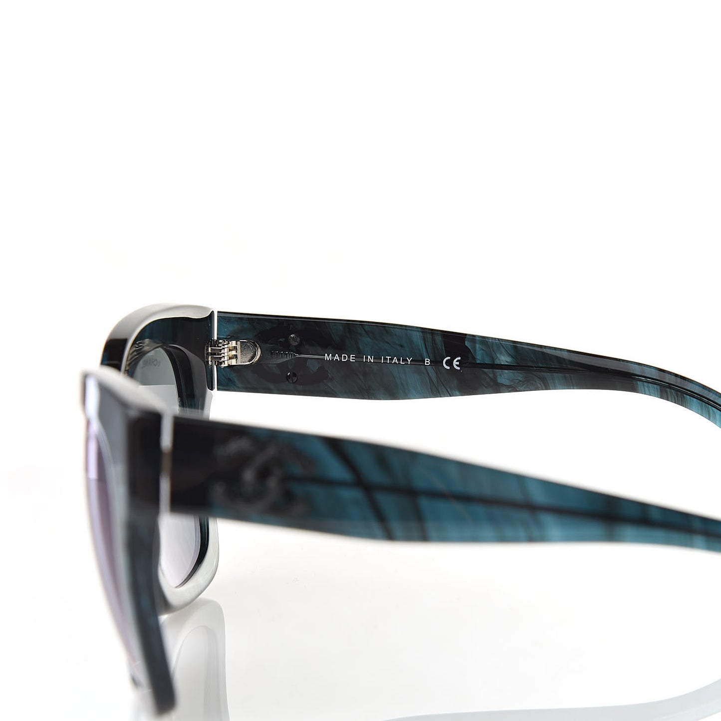 Acetate Mirror CC Square Fall Sunglasses 5357 Dark Blue