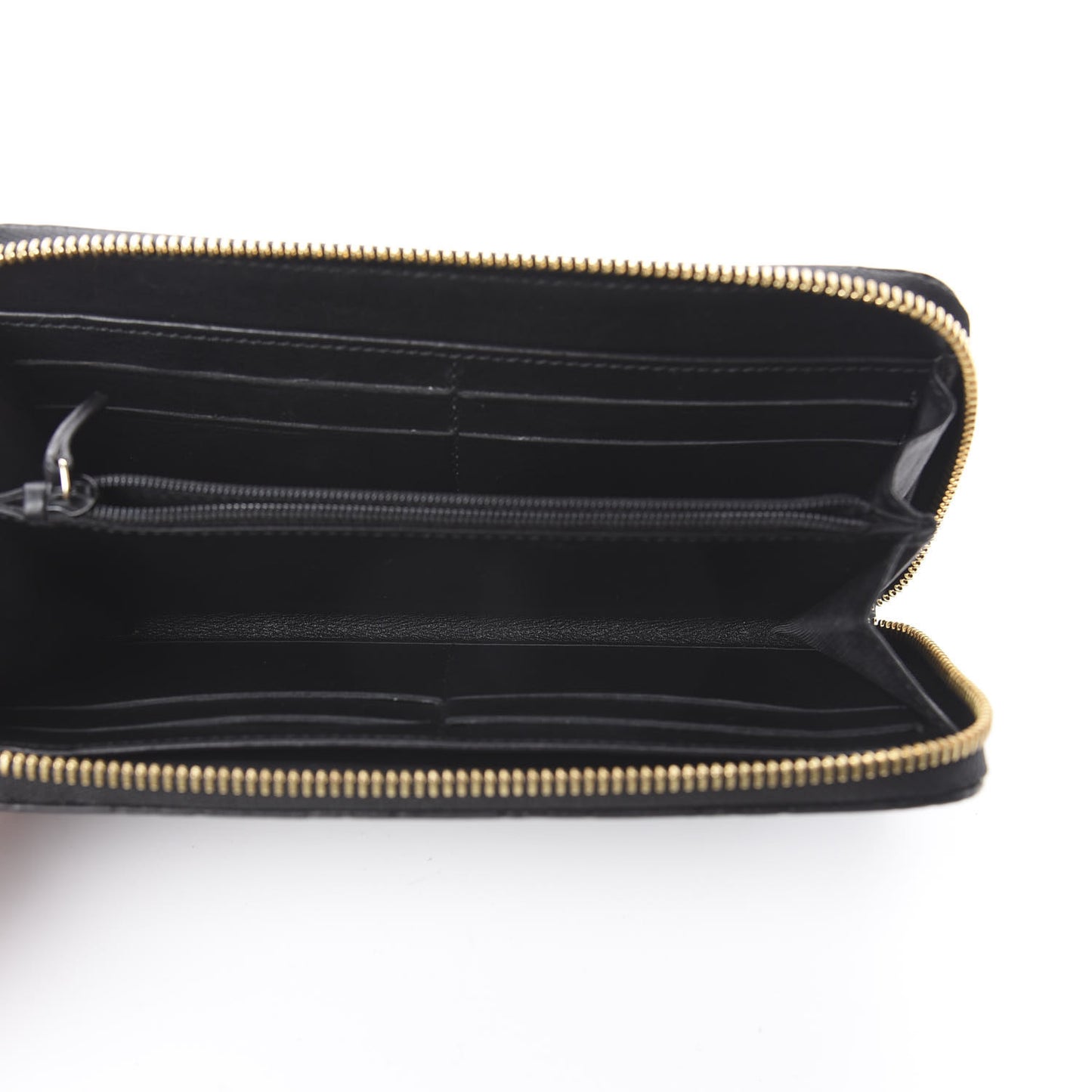 Guccissima Vitello Tender Zip Around Wallet Black