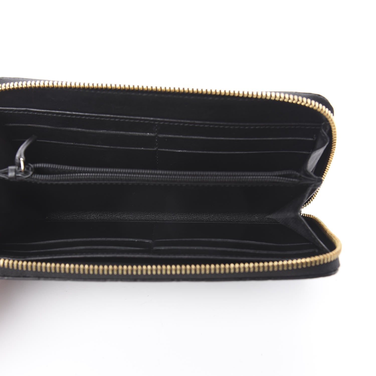 Gucci Guccissima Vitello Tender Zip Around Wallet Black 5 of 10