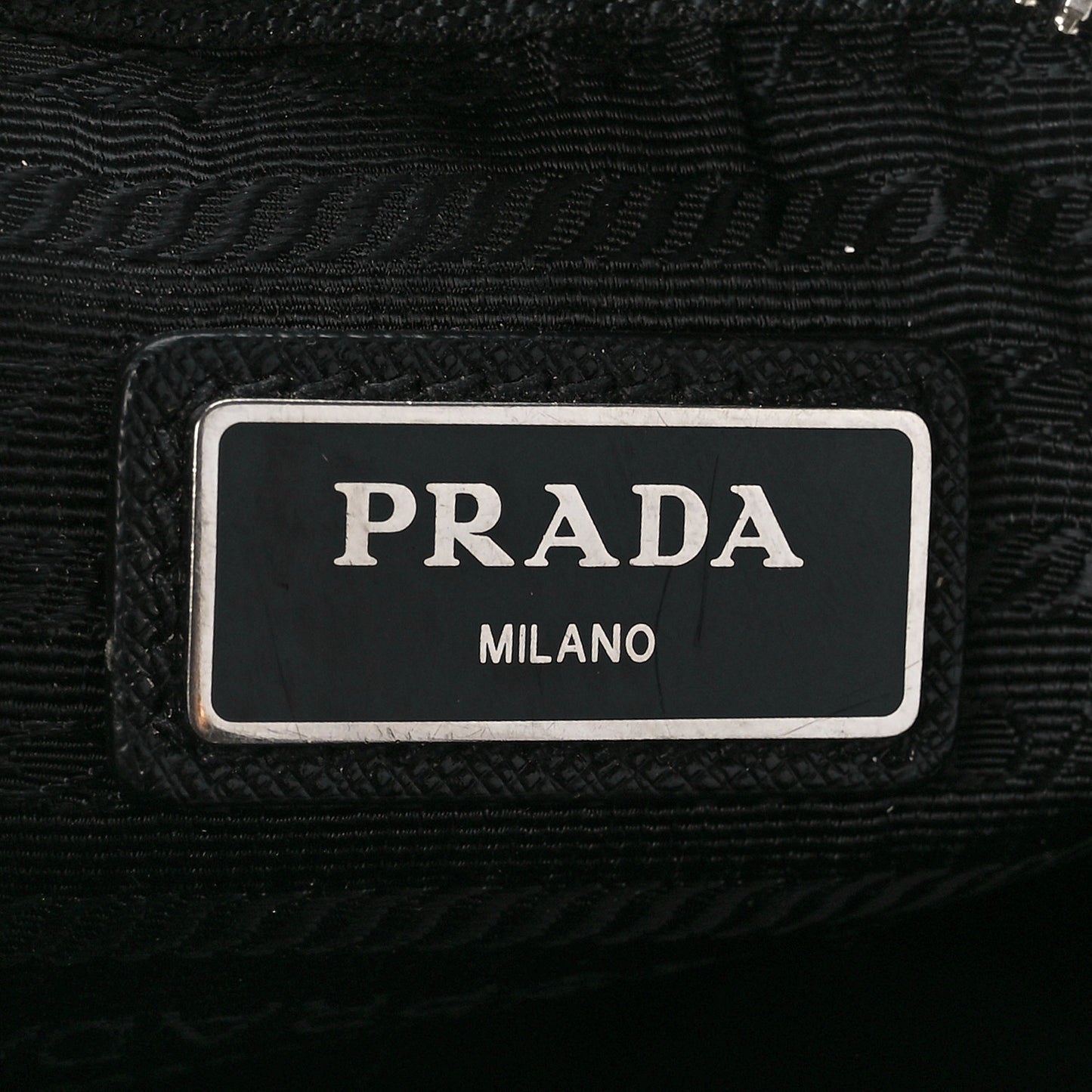 Tessuto Nylon Saffiano Messenger Bag Black Yellow