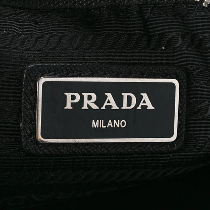 Prada Tessuto Nylon Saffiano Messenger Bag Black Yellow 6 of 13