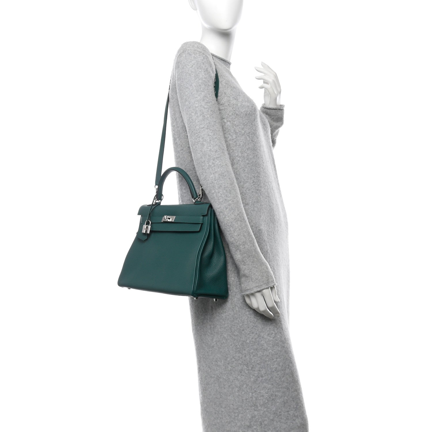 Hermes Togo Kelly Retourne 32 Malachite 2 of 11