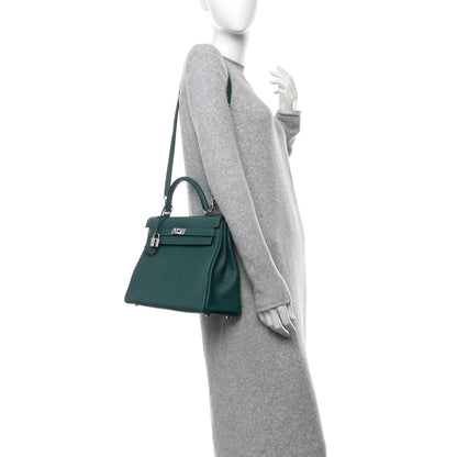 Hermes Togo Kelly Retourne 32 Malachite 2 of 11