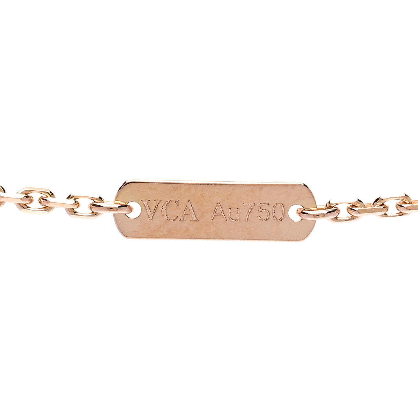 18K Rose Gold Vintage Alhambra Pendant Necklace