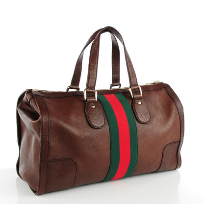 Gucci Calfskin Medium Web Seventies Tote Brown 3 of 7