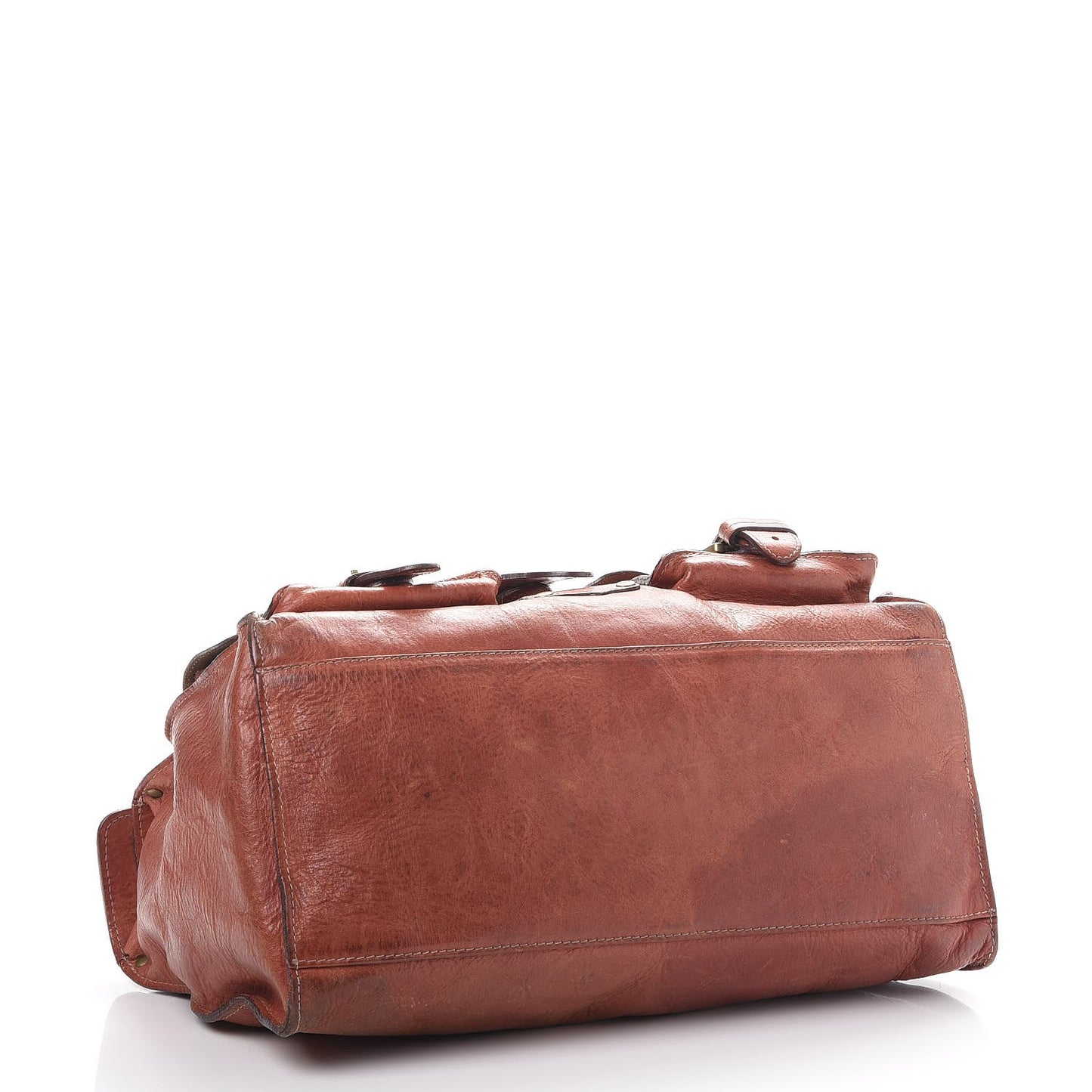 Calfskin Roxanne Satchel Rust