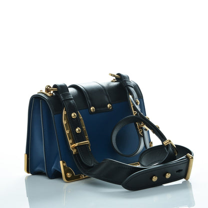 Prada City Calf Saffiano Cahier Bag Bluette Black 3 of 6