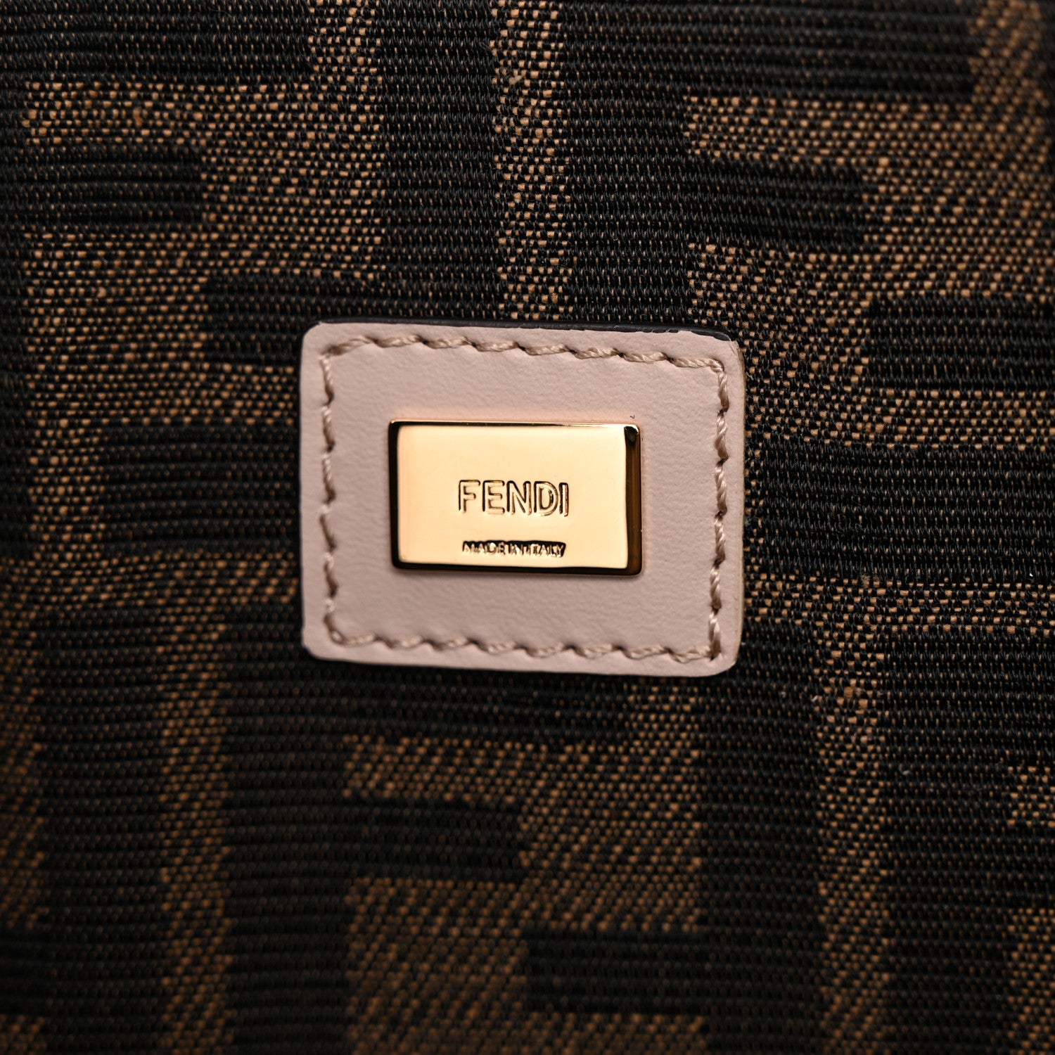 Fendi Shearling FF Inlay Large Flat Pouch Soap White 6 of 7