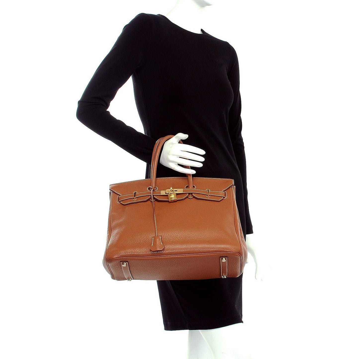 Taurillon Clemence Birkin 35 Gold