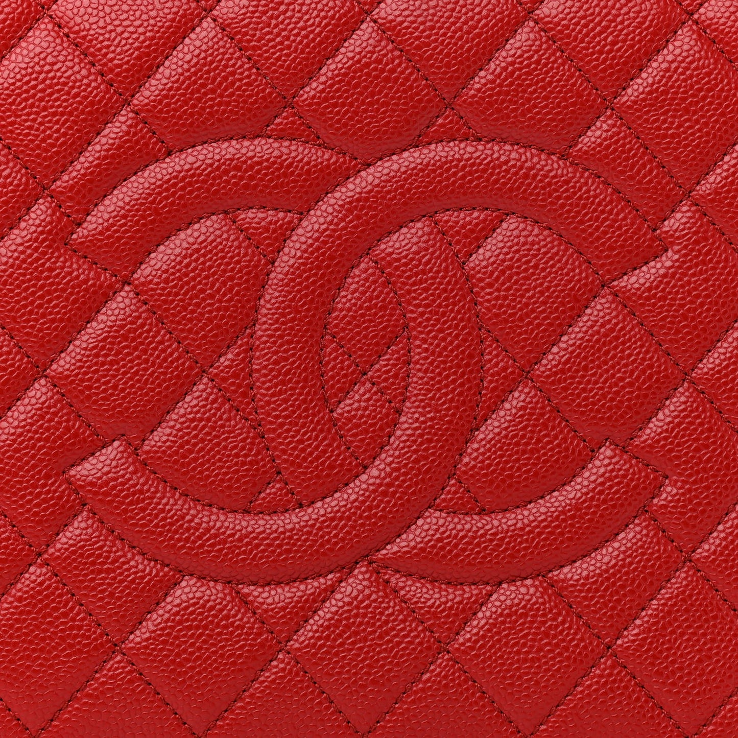 Caviar Quilted Grand Shopping Tote GST Red