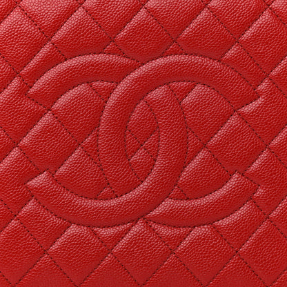 Chanel Caviar Quilted Grand Shopping Tote GST Red 9 of 12