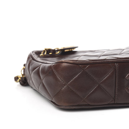 Chanel Lambskin Quilted Camera Case Brown 9 of 11