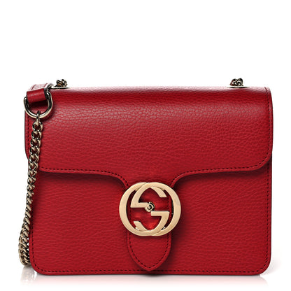 Gucci Dollar Calfskin Small Interlocking G Shoulder Bag Red 1 of 11