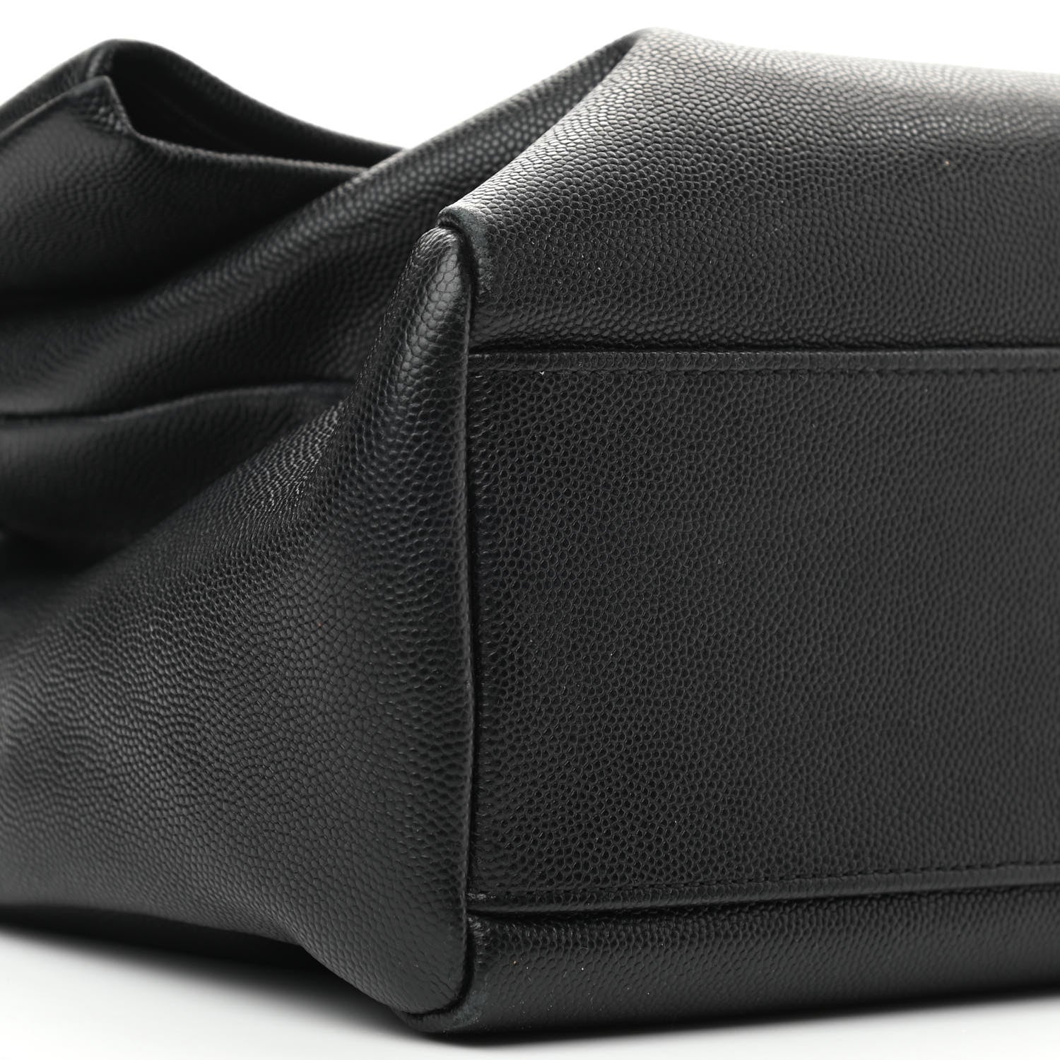 Saint Laurent Grain De Poudre Medium West Hollywood Monogram Fold-Over Black 9 of 11