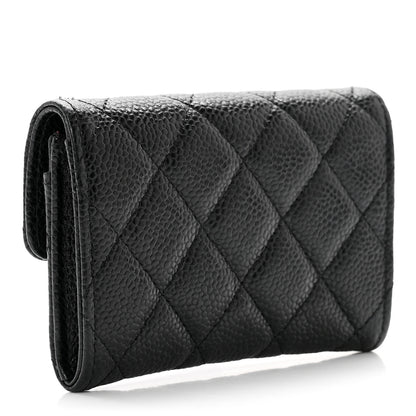 Chanel Caviar Quilted Flap Card Holder Black 2 of 8