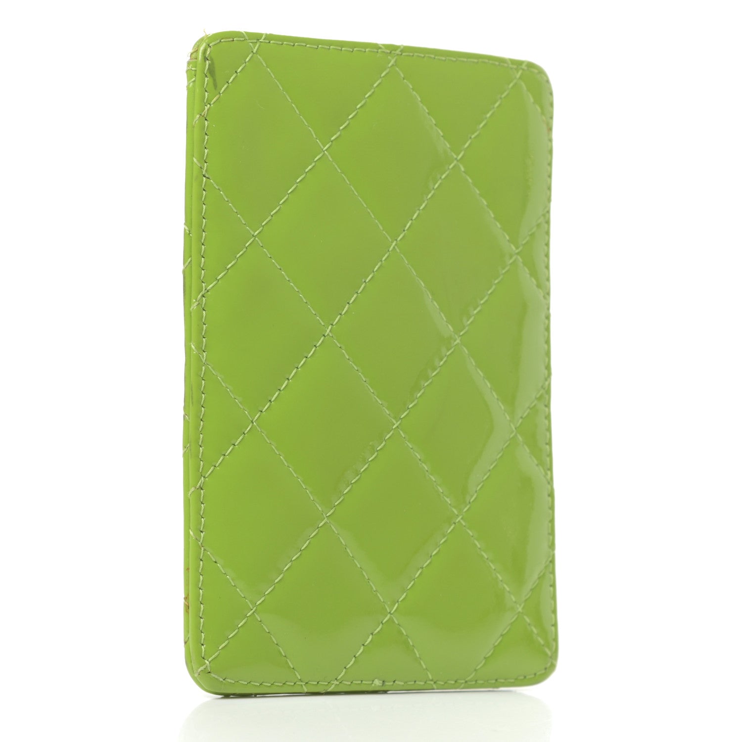 Chanel Patent Quilted Brilliant iPhone Case Green 3 of 8