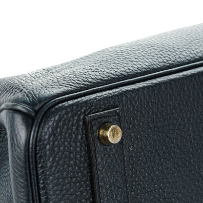 Hermes Taurillon Clemence Birkin 40 Bleu Obscur 6 of 23