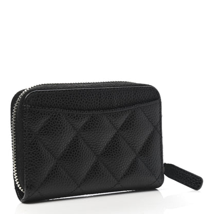 Chanel Caviar Quilted Zip Coin Purse Black 3 of 8