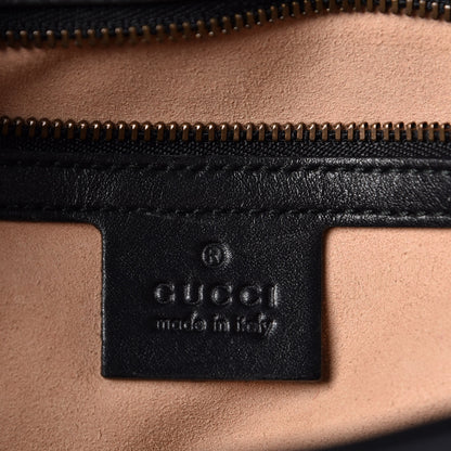 Gucci Calfskin Matelasse Small GG Marmont Shoulder Bag Black 6 of 18