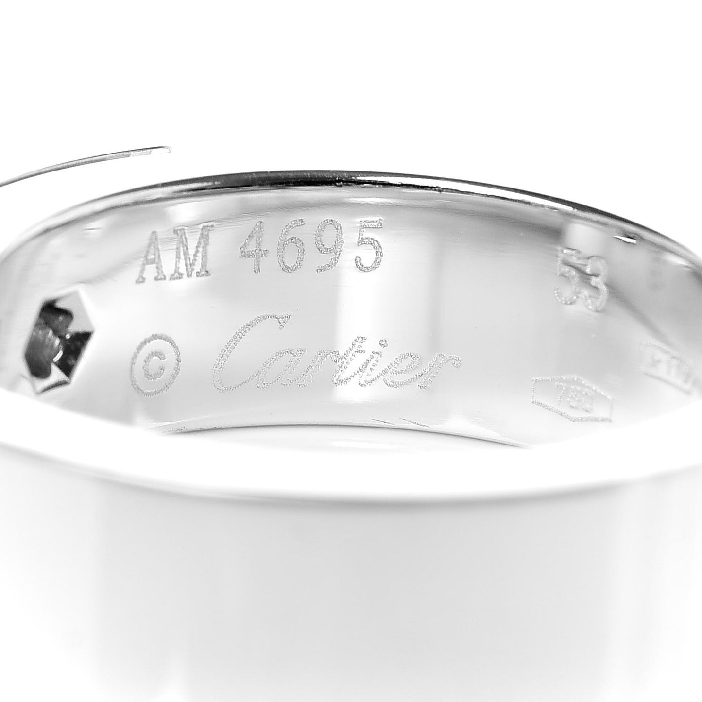 18K White Gold Diamond Anniversary Band Ring 53 6.25