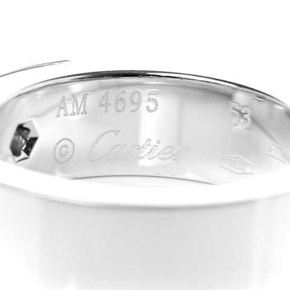 Cartier 18K White Gold Diamond Anniversary Band Ring 53 6.25 4 of 6