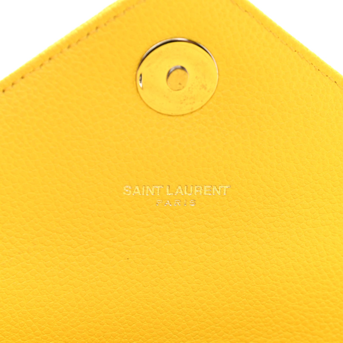 Sheepskin Matelasse Chevron Monogram Medium Chain Bag Mimosa