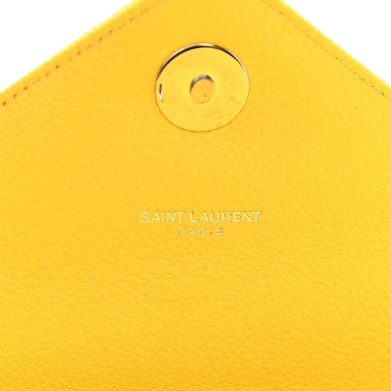 Saint Laurent Sheepskin Matelasse Chevron Monogram Medium Chain Bag Mimosa 6 of 11