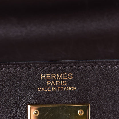 Hermes Pony Hair Swift Kelly Retourne 32 Chocolate 28 of 39