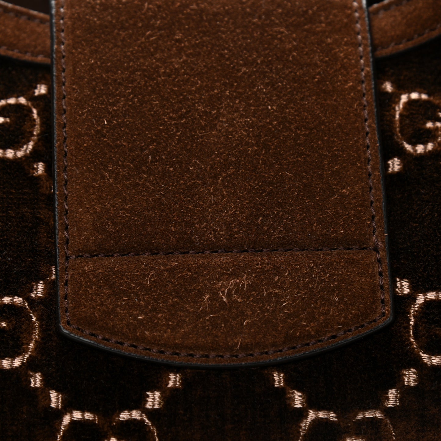 Velvet GG Monogram Web Medium Dionysus Hobo Brown