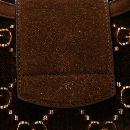 Gucci Velvet GG Monogram Web Medium Dionysus Hobo Brown 8 of 10