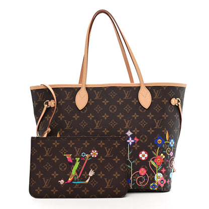 Louis Vuitton LV X TM Monogram Flowers Neverfull MM 3 of 10