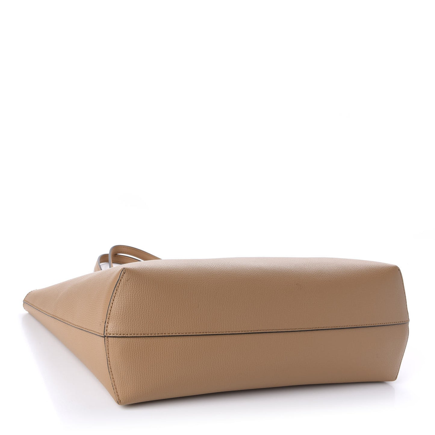Vitello Vienna Enamel F is Fendi Shopping Tote Miele Scuro Taupe