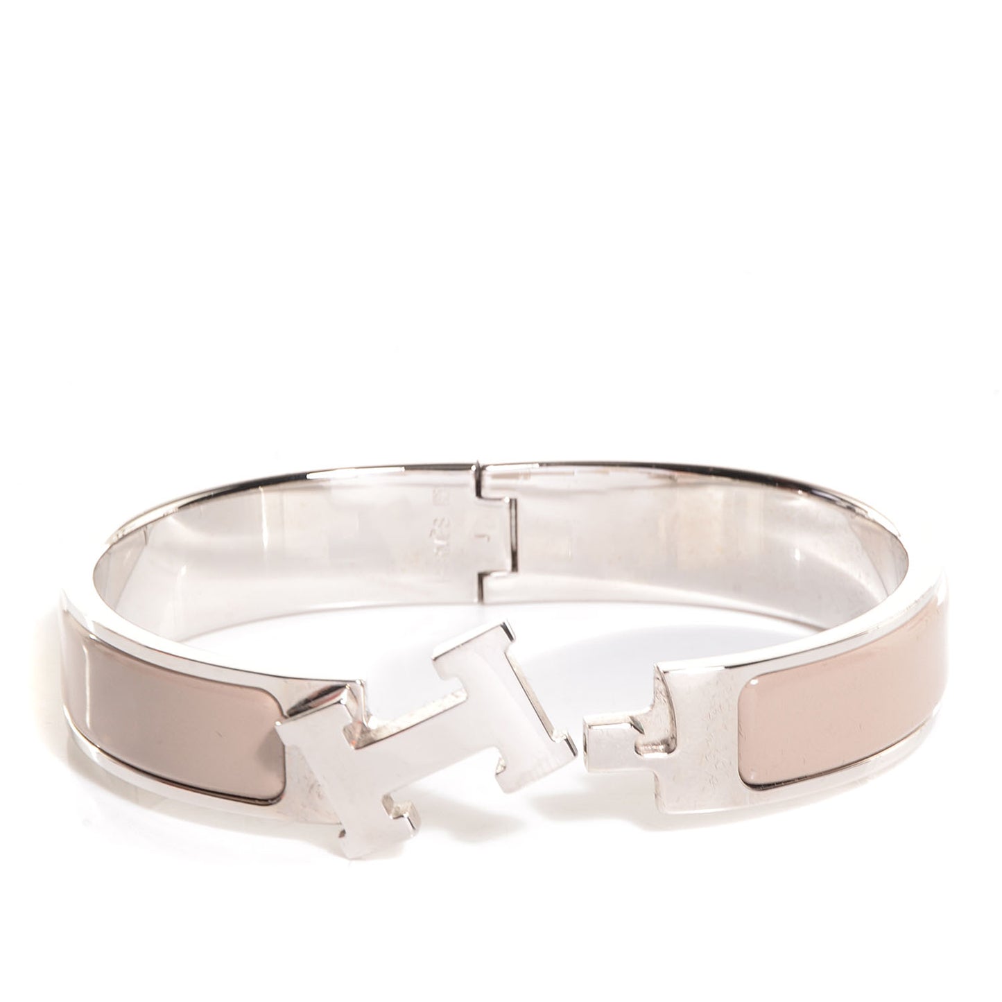 Enamel Narrow Clic Clac H Bracelet PM Etoupe