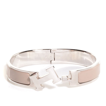 Hermes Enamel Narrow Clic Clac H Bracelet PM Etoupe 4 of 6
