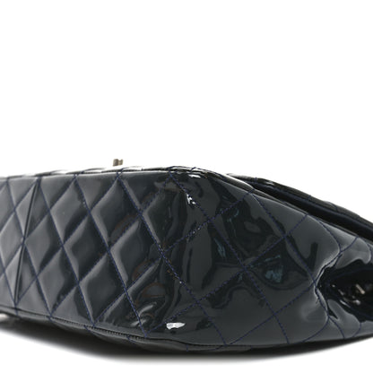 Chanel Patent Quilted Jumbo Single Flap Navy 10 of 10