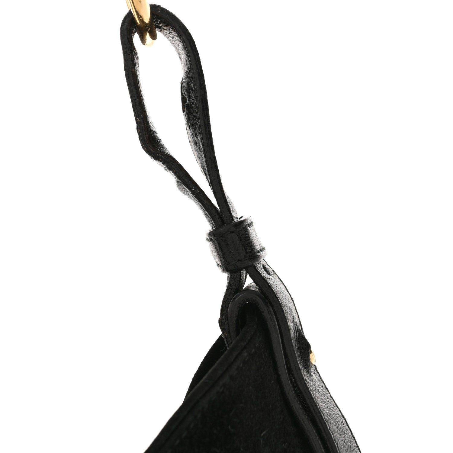 Saint Laurent Suede Horn Studded Y Mombasa Hobo Black 12 of 12